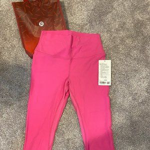 NEW Lululemon Align HR Crop 21" - HOT PINK